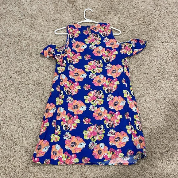 All for Color medium Floral Blue Dress - Picture 5 of 6